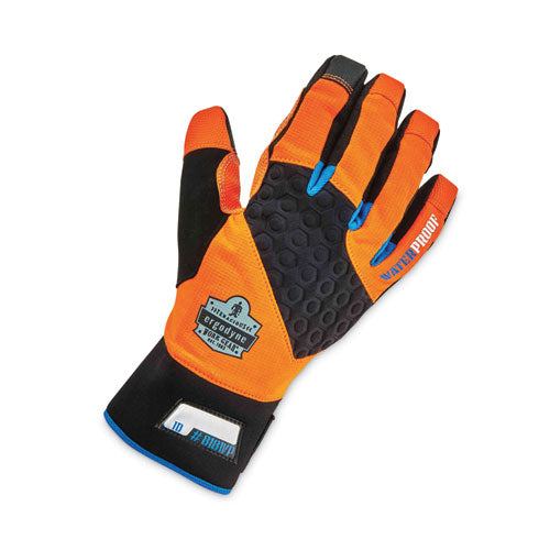 Proflex 818wp Thermal Wp Gloves With Tena-grip, En388: 3423x, 9" Long, Medium, Orange, Pair