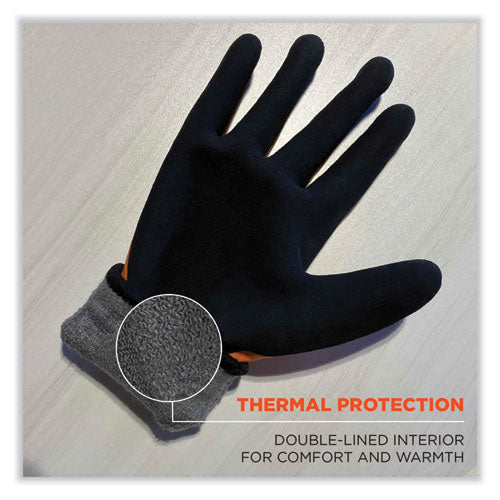 Proflex 7551 Ansi A5 Coated Waterproof Cr Gloves, En388: 4x43e, 10" Long, Small, Orange, Pair