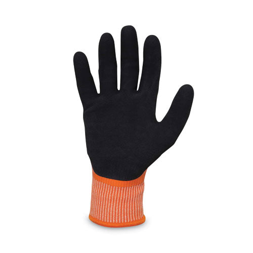 Proflex 7551 Ansi A5 Coated Waterproof Cr Gloves, En388: 4x43e, 10.5" Long, Large, Orange, Pair