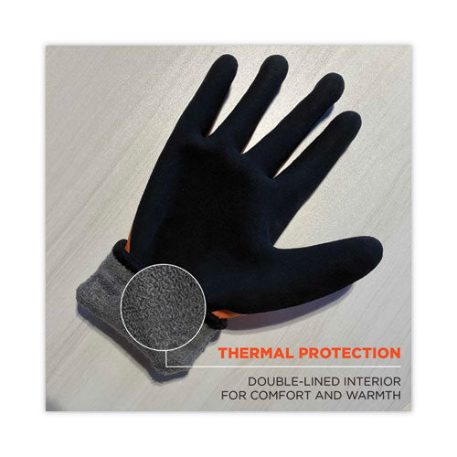 Proflex 7551 Ansi A5 Coated Waterproof Cr Gloves, En388: 4x43e, 10.5" Long, Large, Orange, Pair