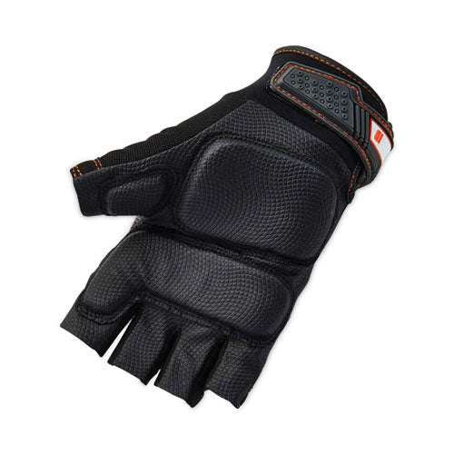 Proflex 900 Half-finger Impact Gloves, En388: 1121x, Large, Black, Pair
