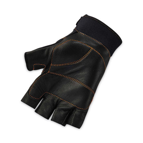 Proflex 901 Half-finger Leather Impact Gloves, En388: 3122x, Medium, Black, Pair