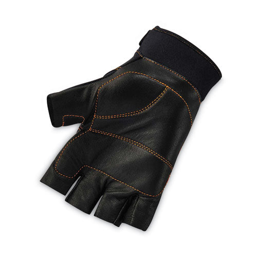 Proflex 901 Half-finger Leather Impact Gloves, En388: 3122x, Xx-large, Black, Pair