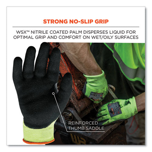Proflex 7041 Ansi A4 Nitrile-coated Cr Gloves, En388: 4x42d, 11" Long, X-large, Lime, Pair