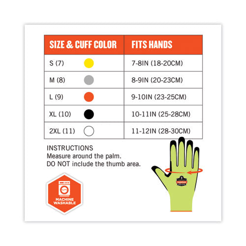 Proflex 7041 Ansi A4 Nitrile-coated Cr Gloves, En388: 4x42d, 10" Long, Large, Lime, 144 Pairs/carton