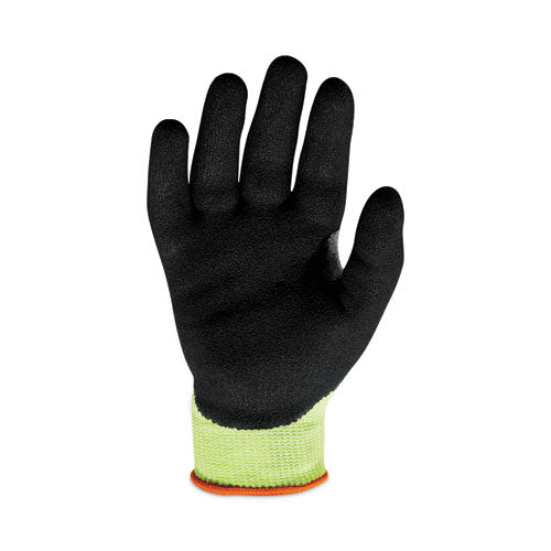 Proflex 7041 Ansi A4 Nitrile-coated Cr Gloves, En388: 4x42d, 10" Long, Large, Lime, 144 Pairs/carton