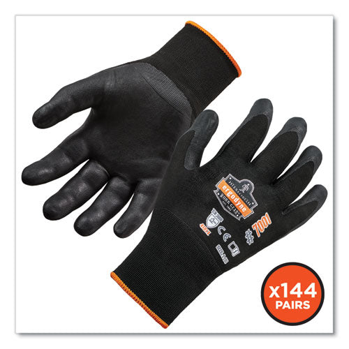 Proflex 7001-case Nitrile Coated Gloves, En388: 4121x, 9.25" Long, X-large, Black, 144 Pairs/carton