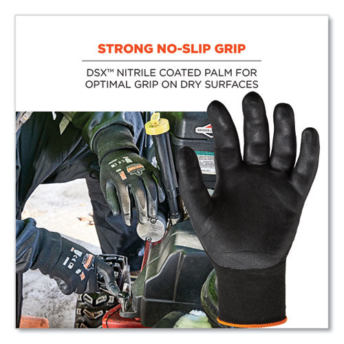 Proflex 7001-case Nitrile Coated Gloves, En388: 4121x, 9.25" Long, X-large, Black, 144 Pairs/carton