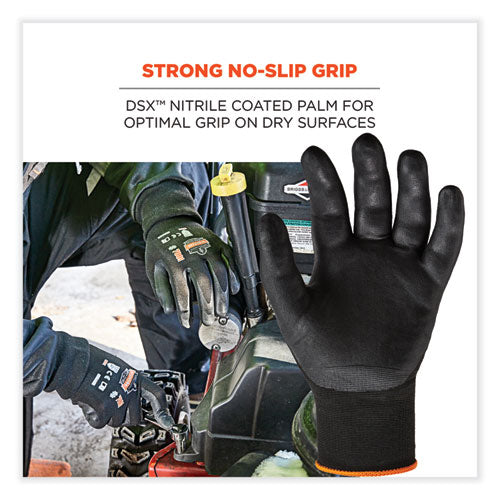 Proflex 7001-case Nitrile Coated Gloves, En388: 4121x, 9.25" Long, Xx-large, Black, 144 Pairs/carton