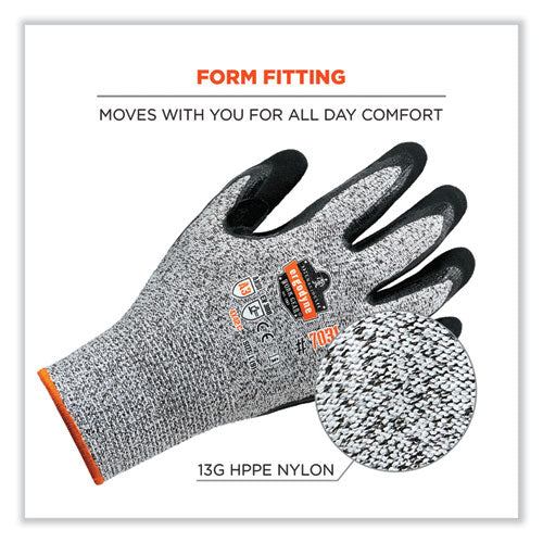 Proflex 7031-case Ansi A3 Nitrile-coated Cr Gloves, En388: 4x42c, 9.5" Long, Small, Gray, 144 Pairs/carton