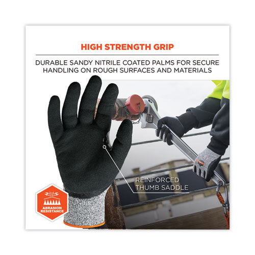Proflex 7031 Ansi A3 Nitrile-coated Cr Gloves, En388: 4x42c, 10" Long, Large, Gray, 144 Pairs/carton