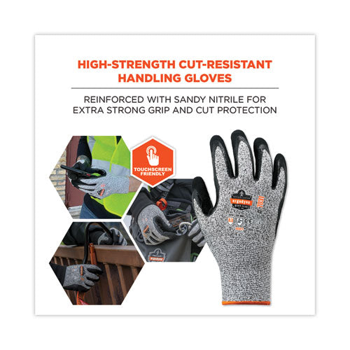 Proflex 7031 Ansi A3 Nitrile-coated Cr Gloves, En388: 4x42c, 10" Long, Large, Gray, 144 Pairs/carton
