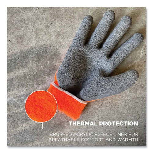Proflex 7401-case Coated Lightweight Winter Gloves, En388: 2131x, 10" Long, Medium, Orange, 144 Pairs/carton