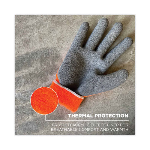 Proflex 7401-case Coated Lightweight Winter Gloves, En388: 2131x, 9" Long, Large, Orange, 144 Pairs/carton
