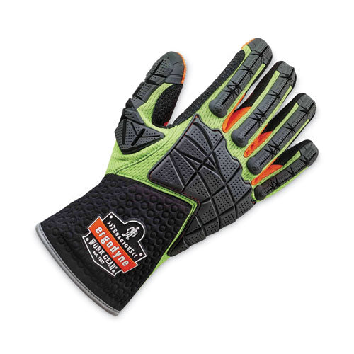 Proflex 925f(x) Standard Dorsal Impact-reducing Gloves, En388: 4121xp, Large, Black/lime, Pair