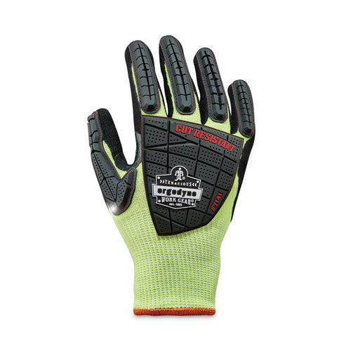 Proflex 7141 Ansi A4 Dir Nitrile-coated Cr Gloves, En388: 4x42dp, 9" Long, Xx-large, Lime, Pair