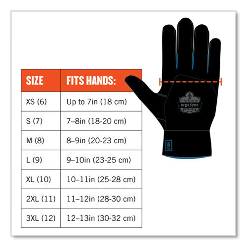 Proflex 7501-case Coated Waterproof Winter Gloves, En388: 2131x, 10" Long, Small, Gray, 144 Pairs/carton