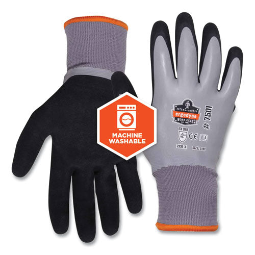 Proflex 7501-case Coated Waterproof Winter Gloves, En388: 2131x, 10" Long, Medium, Gray, 144 Pairs/carton