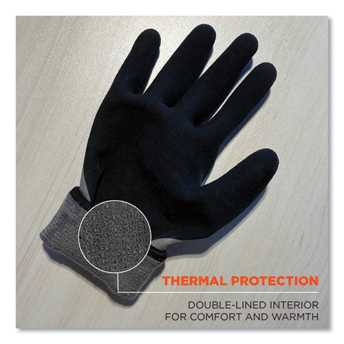 Proflex 7501-case Coated Waterproof Winter Gloves, En388: 2131x, 10" Long, Medium, Gray, 144 Pairs/carton