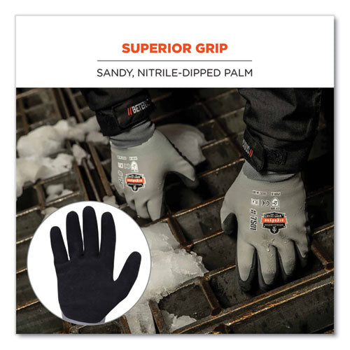 Proflex 7501-case Coated Waterproof Winter Gloves, En388: 2131x, 11" Long, X-large, Gray, 144 Pairs/carton