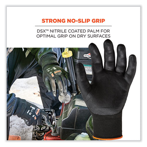 Proflex 7001 Nitrile-coated Gloves, En388: 4121x, 9.25" Long, X-large, Black, Pair