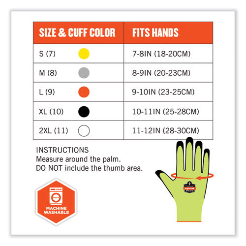 Proflex 7021 Hi-vis Nitrile-coated Cr Gloves, En388: 4342b, 8.75" Long, Medium, Lime, Pair