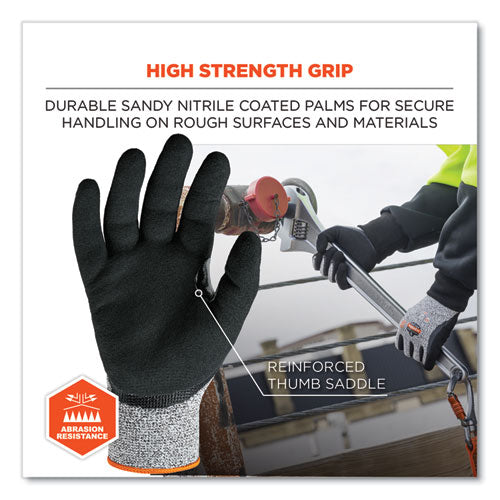 Proflex 7031 Ansi A3 Nitrile-coated Cr Gloves, En388: 4x42c, 9.5" Long, Medium, Gray, Pair