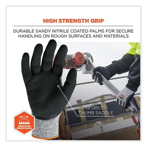 Proflex 7031 Ansi A3 Nitrile-coated Cr Gloves, En388: 4x42c, 10.5" Long, Xx-large, Gray, Pair