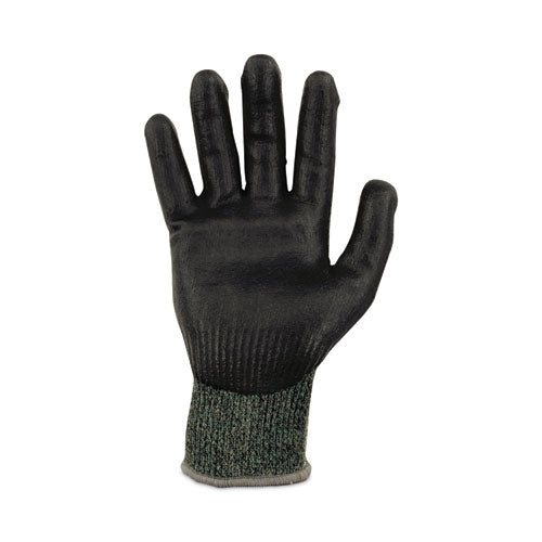Proflex 7070 Ansi A7 Nitrile Coated Cr Gloves, En388: 4x42f, 9" Long, Medium, Green, 12 Pairs