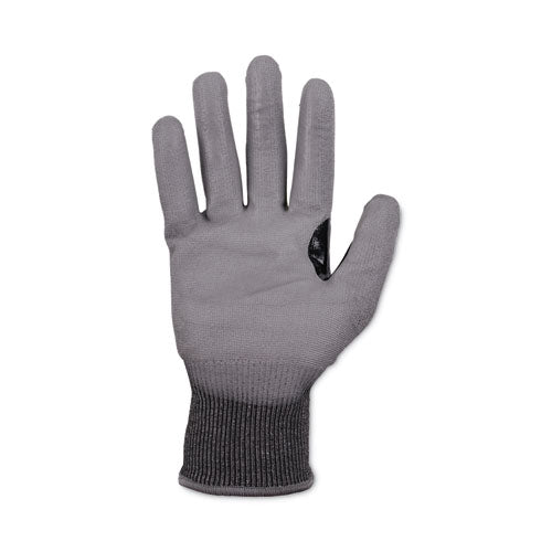 Proflex 7071 Ansi A7 Pu Coated Cr Gloves, En388: 4x42f, 9" Long, Small, Gray, Pair
