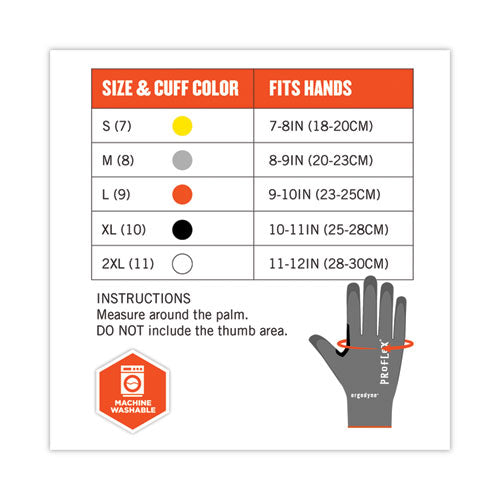 Proflex 7071 Ansi A7 Pu Coated Cr Gloves, En388: 4x42f, 9" Long, Xx-large, Gray, Pair