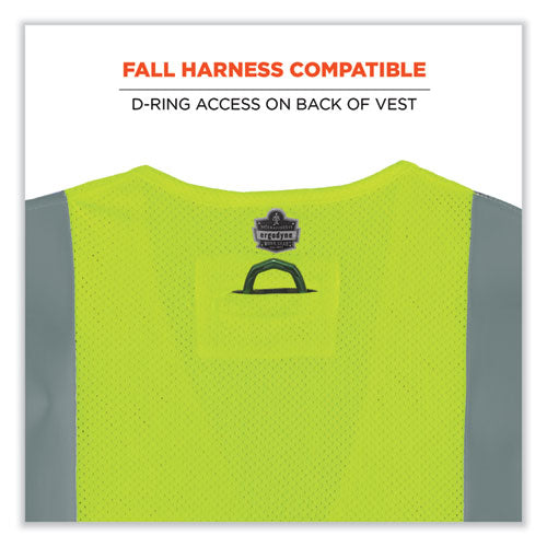 Glowear 8263frhl Class 2 Fr Safety Economy Hook And Loop Vest, Modacrylic Mesh/cotton, 2x-large/3x-large, Lime