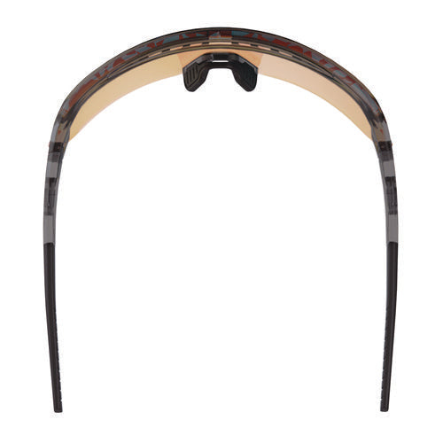 Skullerz Aegir Safety Glasses, Mirrored Lenses, Clear Smoke Nylon Impact Frame, Orange Mirror Polycarbonate Lens