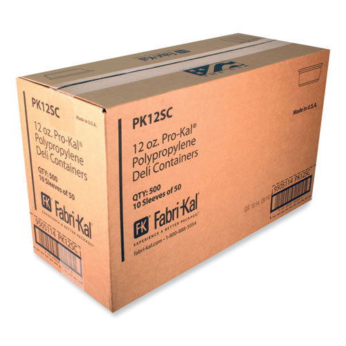 Microwavable Deli Containers, 12 Oz, 4.6" Diameter X 2.3" H, Clear, Plastic, 500/carton