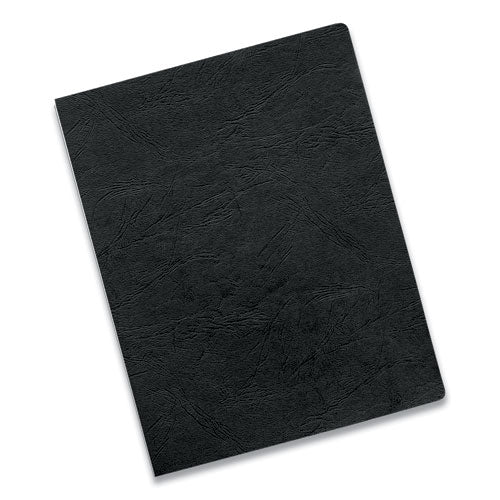 Executive Leather-like Presentation Cover, Plastic, Round Corners, 11.25 X 8.75, Black, 50/pack