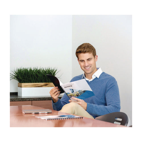 Plastic Comb Bindings For 11 X 8.5 Documents, 19 Rings, 0.25" (20-sheet) Capacity, Navy Blue, 100/pack