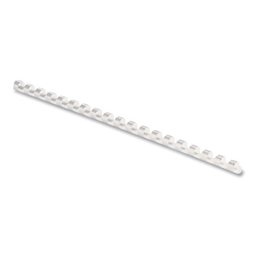 Plastic Comb Bindings For 11 X 8.5 Documents, 19 Rings, 0.31" (40-sheet) Capacity, White, 100/pack