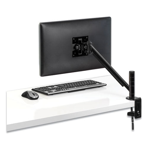 Designer Suites Flat Panel Monitor Arm, 180 Degree Rotation, 45 Degree Tilt, 360 Degree Pan, Black, Supports 20 Lb