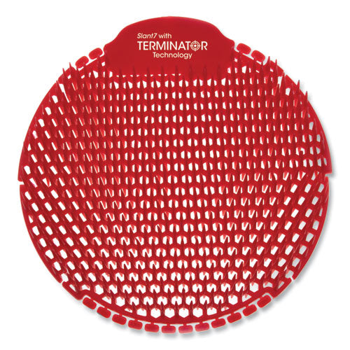 Slant7 With Terminator Urinal Screen, Forest Scent, Red, 5/box