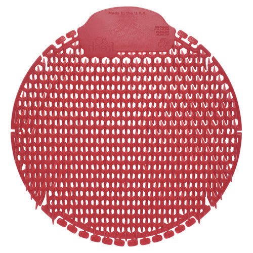 Slant7 With Terminator Urinal Screen, Forest Scent, Red, 5/box