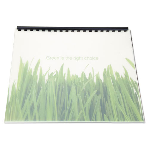 100% Recycled Poly Binding Cover, Plastic, Square Corners, 11 X 8.5, Frost, 25/pack