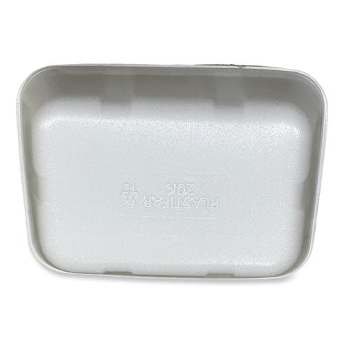 Meat Trays, #20k, 12 X 8.7 X 2.45, White, Foam, 125/carton