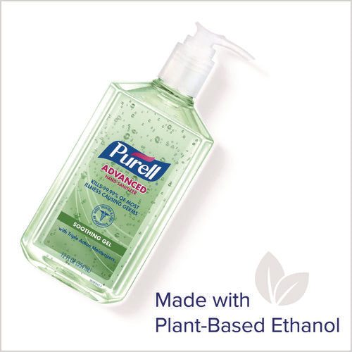 Advanced Hand Sanitizer Soothing Gel, Fresh Scent, 12 Oz Pump Bottle