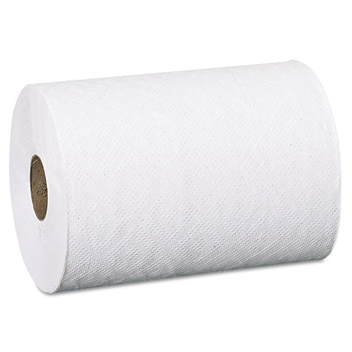 Pacific Blue Basic Recycled Paper Towel Roll, 1-ply, 7.88" X 350 Ft, White, 12 Rolls/carton