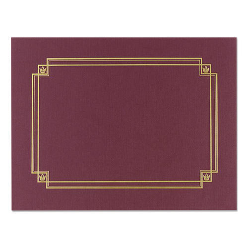 Premium Textured Certificate Holder, 12.65 X 9.75, Burgundy, 3/pack