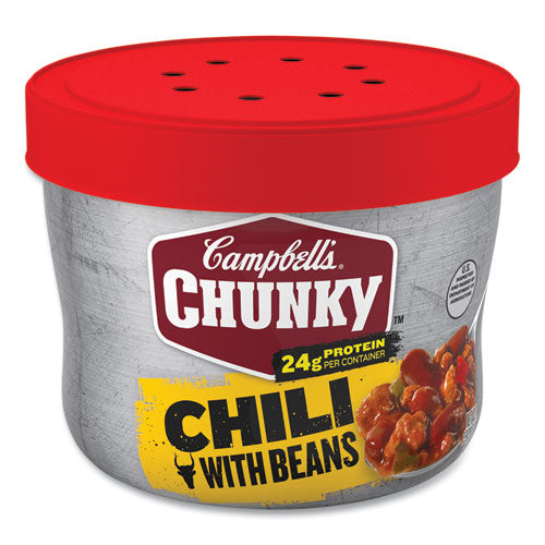 Chunky Chili With Beans, 15.25 Oz Bowl, 8/carton