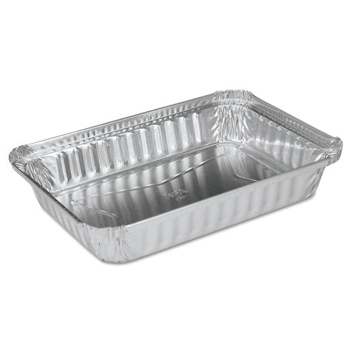 Aluminum Oblong Pan, Shallow, 1.5 Lb, 6 X 8.59 X 1.25, Silver, 500/carton