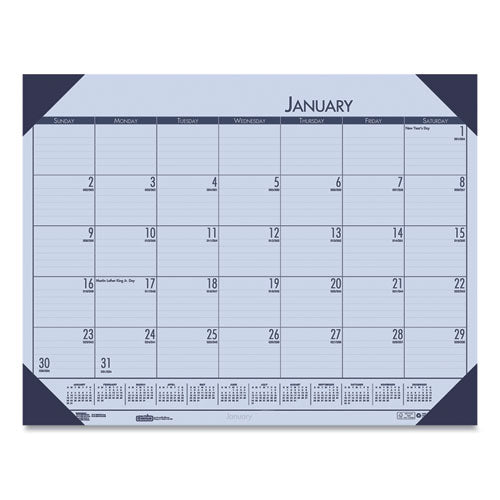 Ecotones Recycled Monthly Desk Pad Calendar, 22 X 17, Sunset Orchid Sheets, Cordovan Corners, 12-month (jan To Dec): 2026