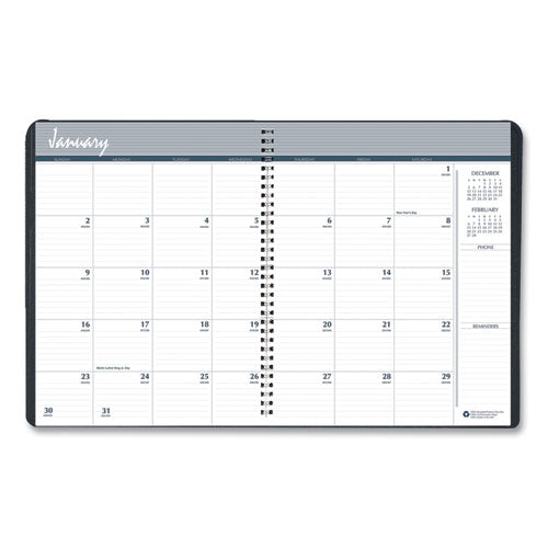 Recycled Monthly 5-year/62-month Planner, 11 X 8.5, Black Cover, 62-month: Dec 2025 To Jan 2031