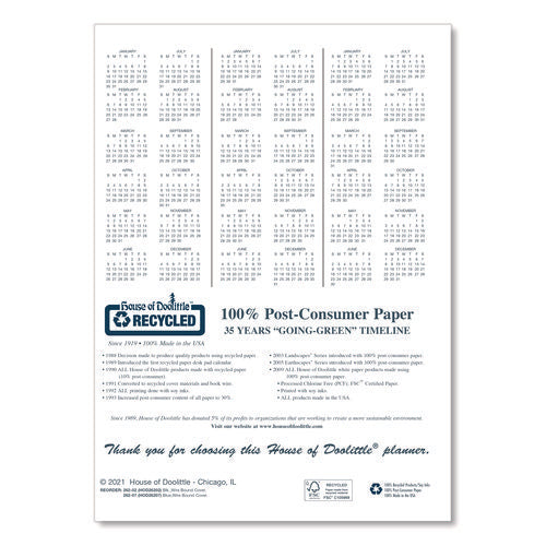 14-month Recycled Ruled Monthly Planner, 8.75 X 6.78, Black Cover, 14-month: Dec 2025 To Jan 2027